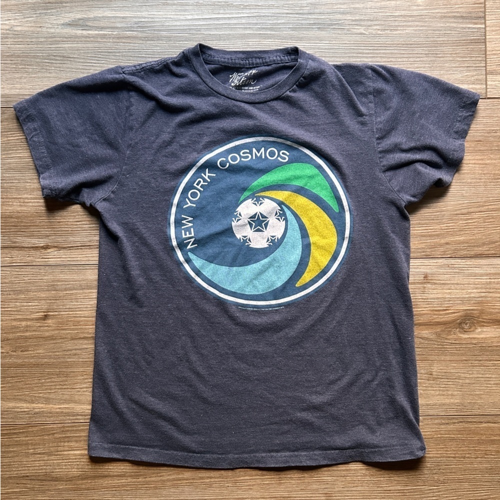 Graphic T-Shirts |  New York Cosmos T-Shirt in Heather Blue (Small)